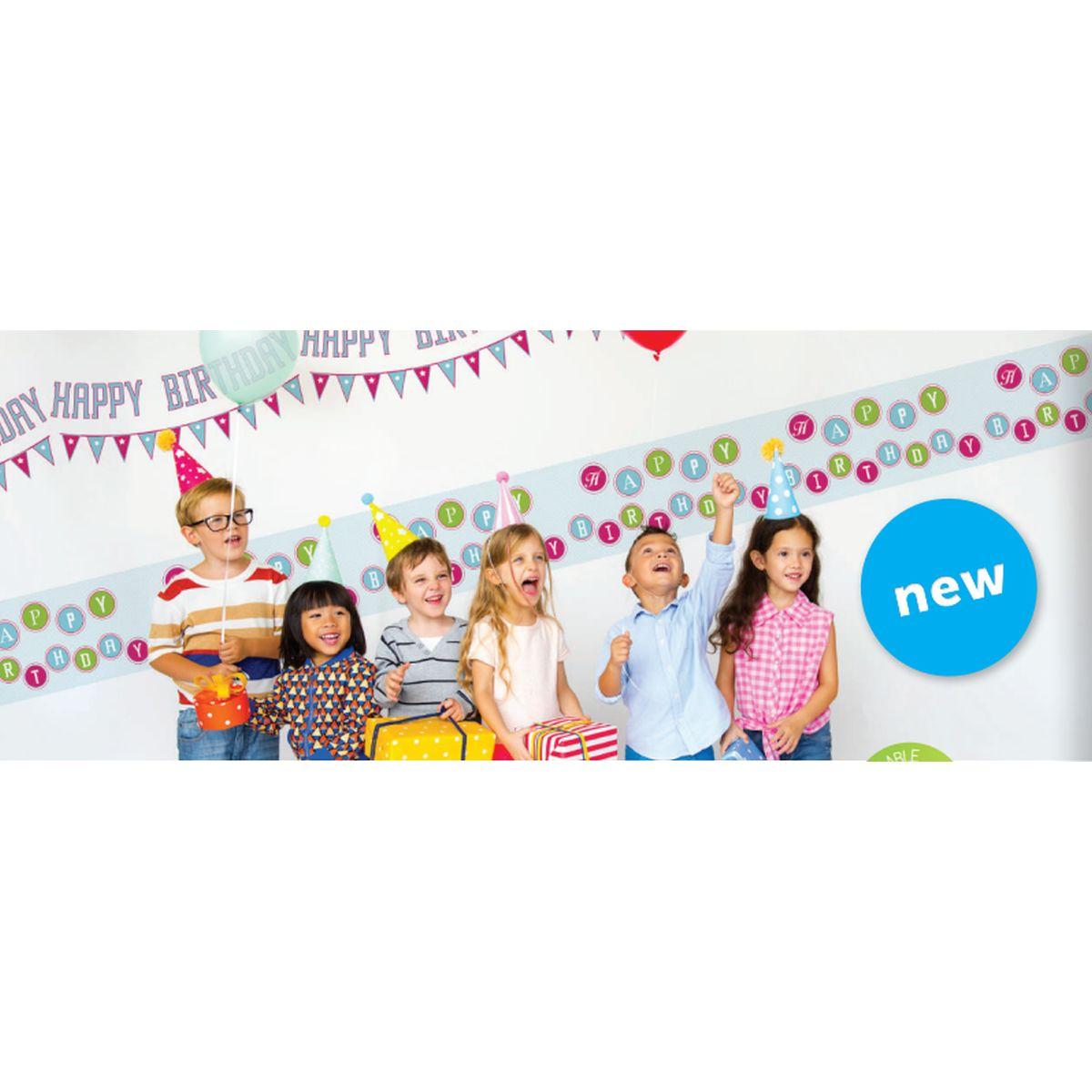 Happy fiesta - decorazione adesiva elettrostatica - lunghezza 10 mt -