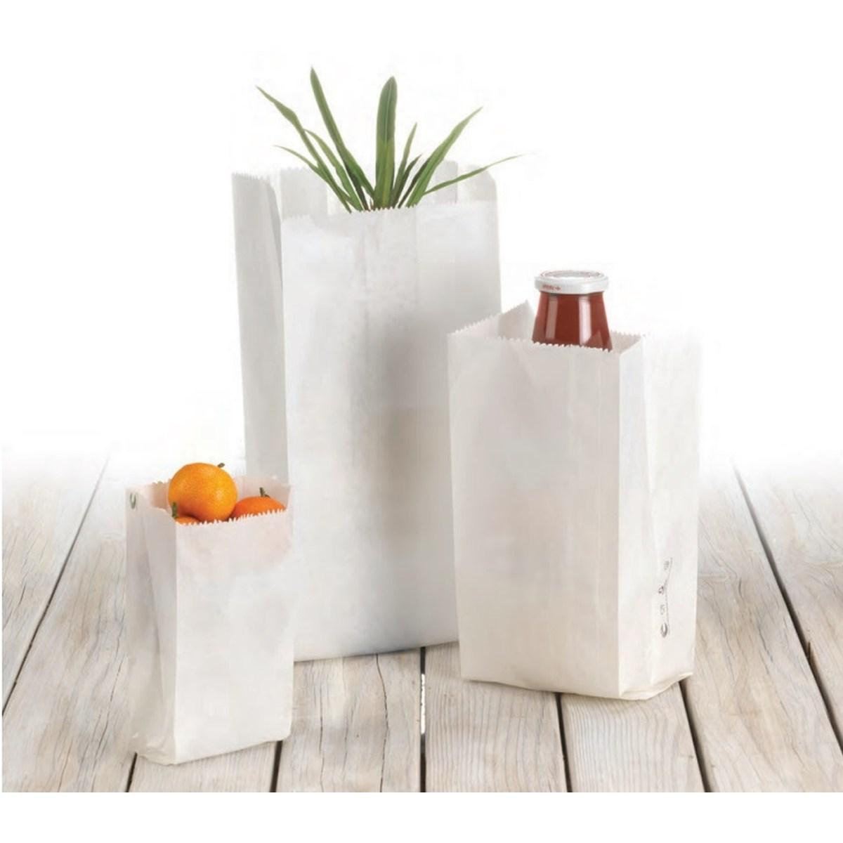 B-pack - buste in carta kraft bianche con soffietto - 12+10 x 28/30 - 100 pz