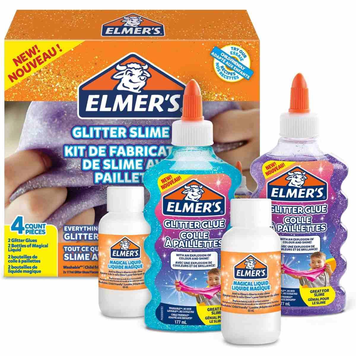 Elmers colla vinilica glitterata - flacone da 177 ml - ottima per realizzare slime
