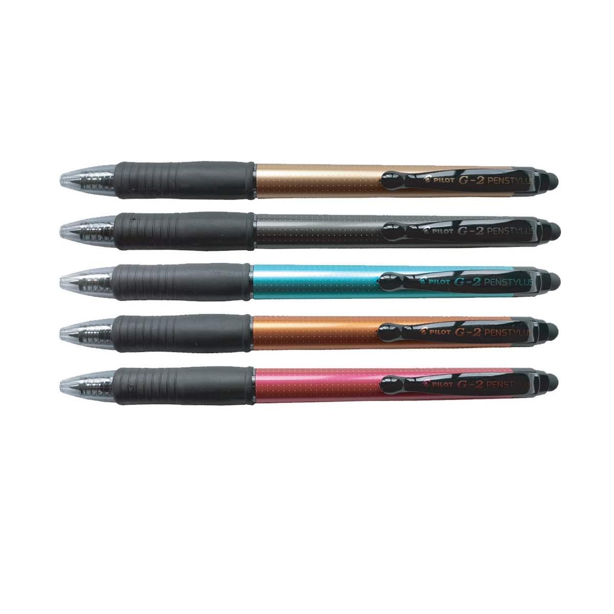 Pilot - g-2 penstylus penna roller gel con touch - black ink - punta media da 0,7 mm