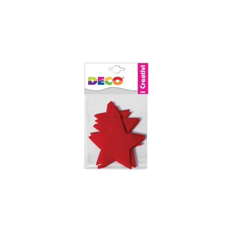 DECO - SOGGETTI IN TESSUTO NON TESSUTO (TNT) - STELLE 12 PEZZI CM 14<br />