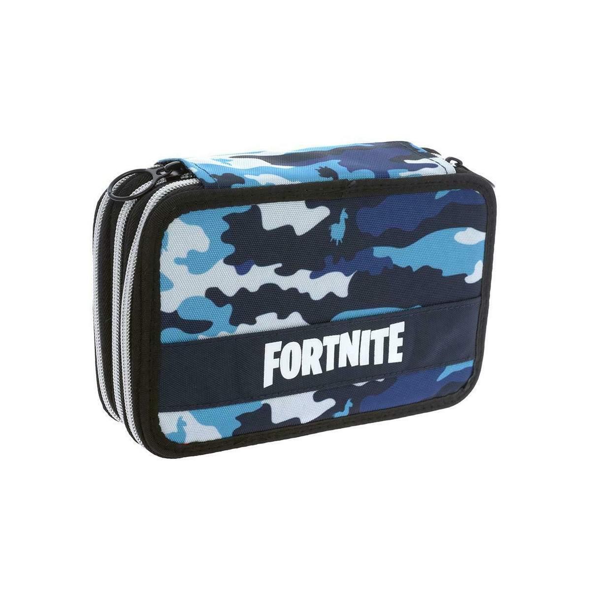Promo scuola (schoolpack) fortinite camo zaino organizzato + astuccio 3 zip