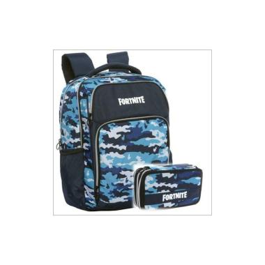 Promo scuola (schoolpack) fortinite camo zaino organizzato + astuccio 3 zip