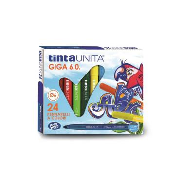 Tintaunita - pennarelli a colori giga - punta 6,0 mm - confezione da 24 pz