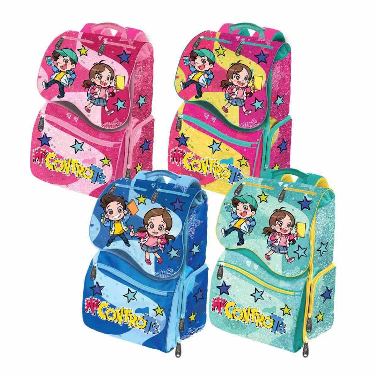 Me contro te - zaino limited edition glamour 2021 - zaino scuola square glitterato