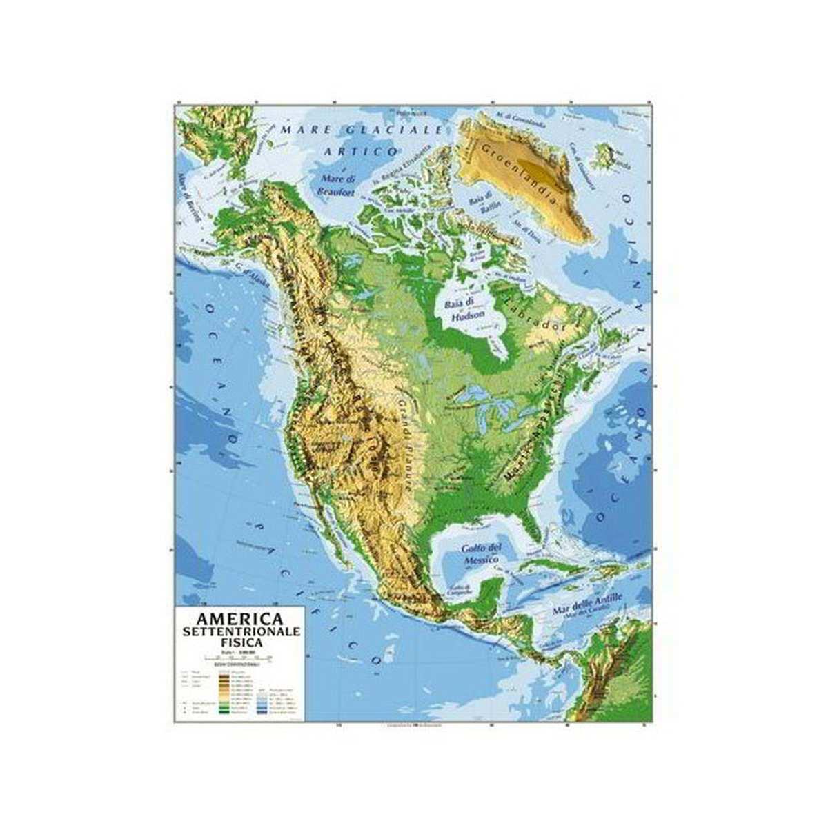 Cwr - carta geografica da parete bifacciale - 100 x 140 cm