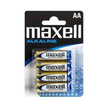 Maxell - batteria lr6 aa alkaline 1,5v 2100mah 4 pezzi