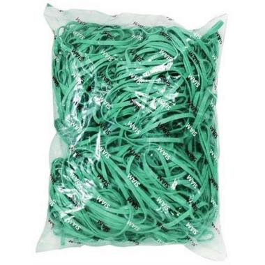 Siam - elastici fettuccia in gomma verde - sacchetto da 1 kg
