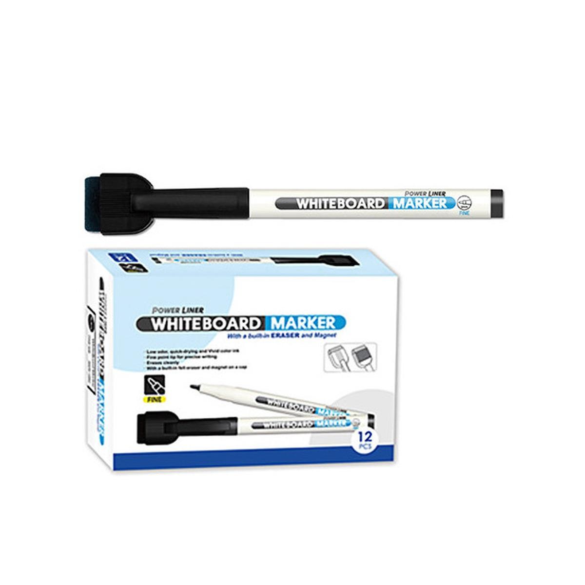 MARKER LAVAGNA CON MAGNATE PIÙ CANCELLINO COLORE NERO.<br />