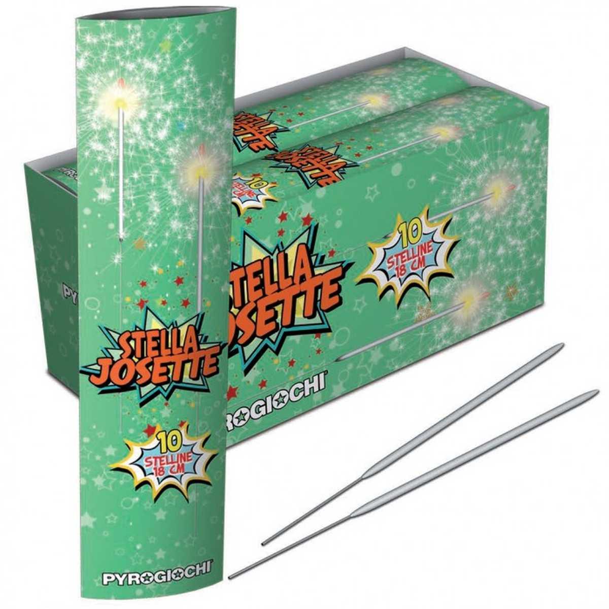 Scintillina stella josette - lunghezza 18 cm - confezione da 10 pz