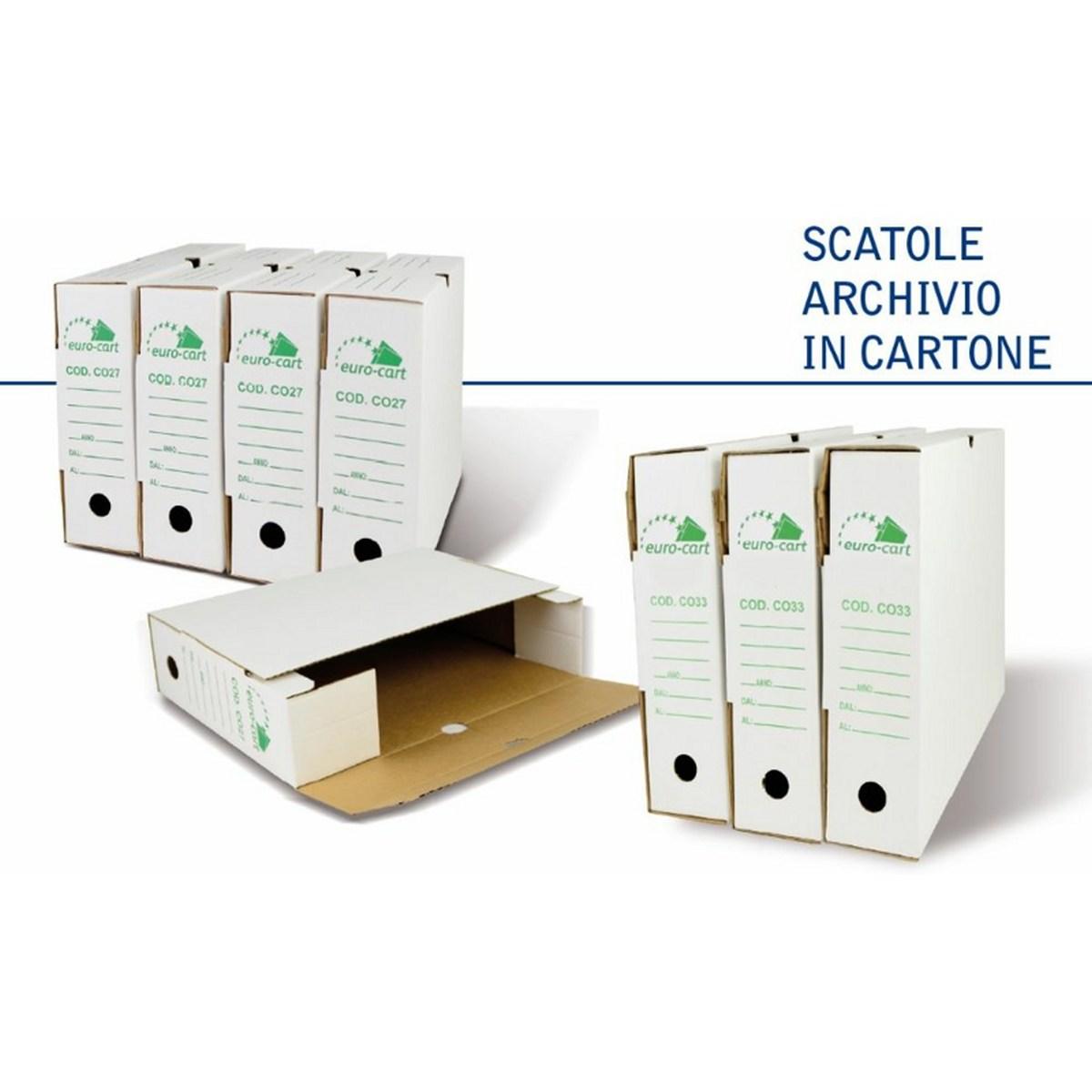 Euro-cart - scatole archivio in cartone ondulato - formato 34 x 26 x 8 cm