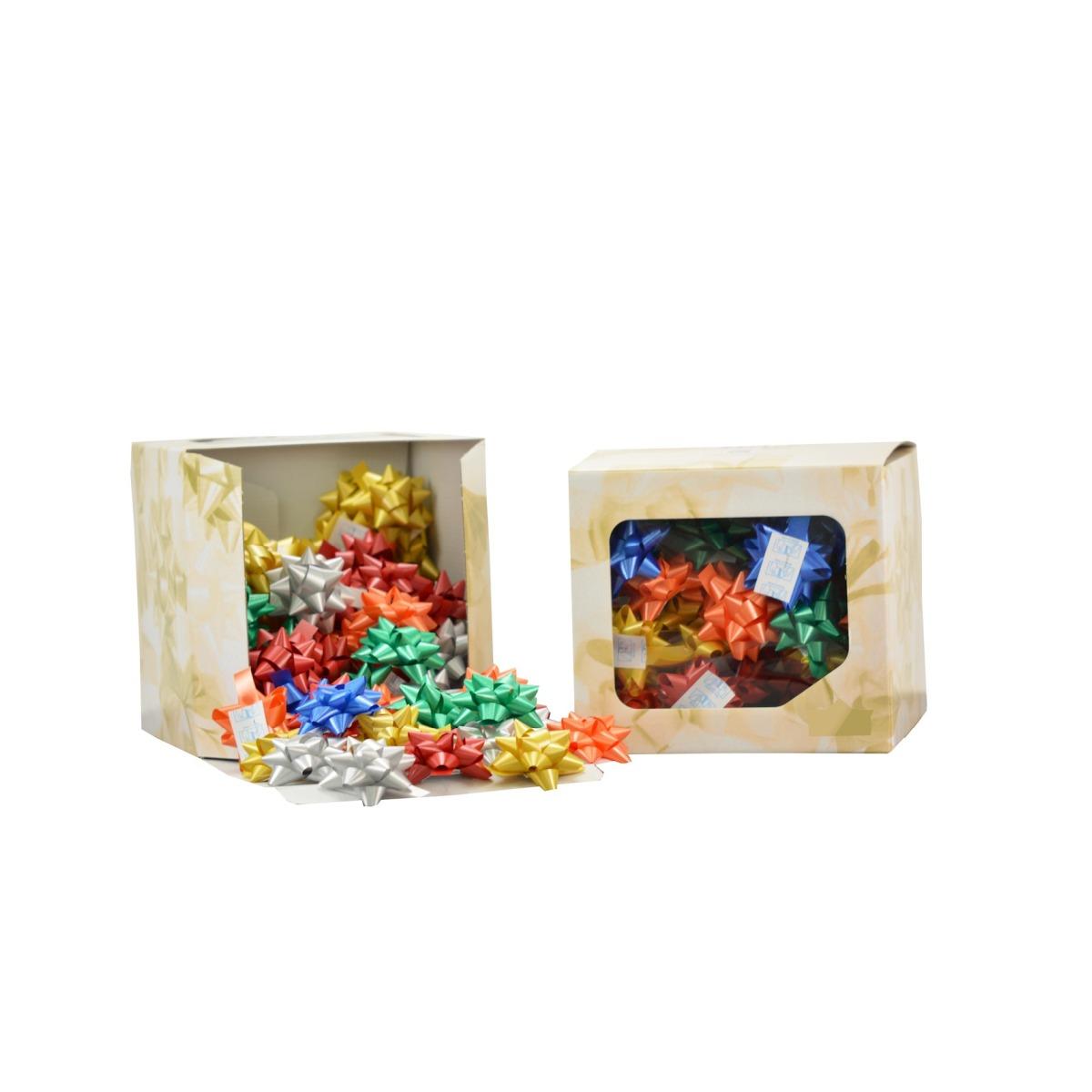 Star - stelle. stick on bows - starlight ks everyday - ky540 nr 120 stelle in scatola - h 13 mm - Ø 6 cm