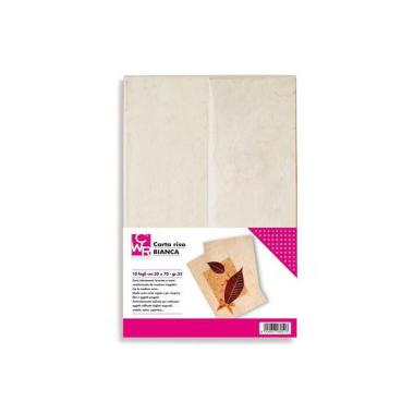 Deco - carta riso - 70 x 100 cm - 25 gr - 10 colori assortiti