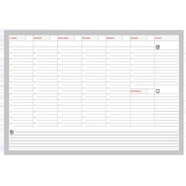 Baldo - planning sottomano perpetuo settimanale senza data da personalizzare a blocco - formato 49 x 34 cm