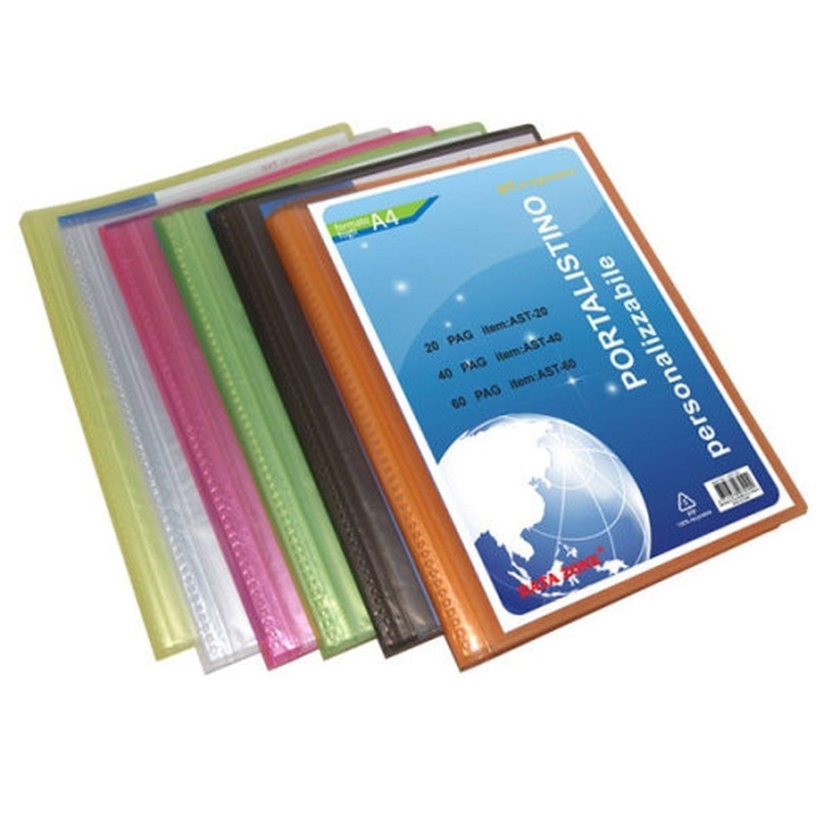 Datazone - portalistino a4 colorato personalizzabile - 10 buste