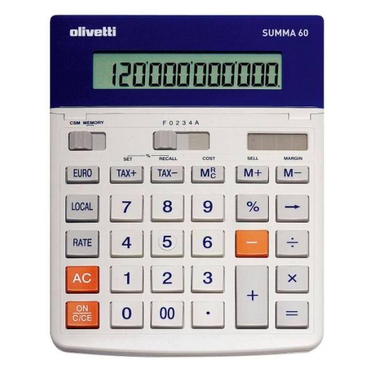 Olivetti - desktop calculator summa 60 - display 12 cifre