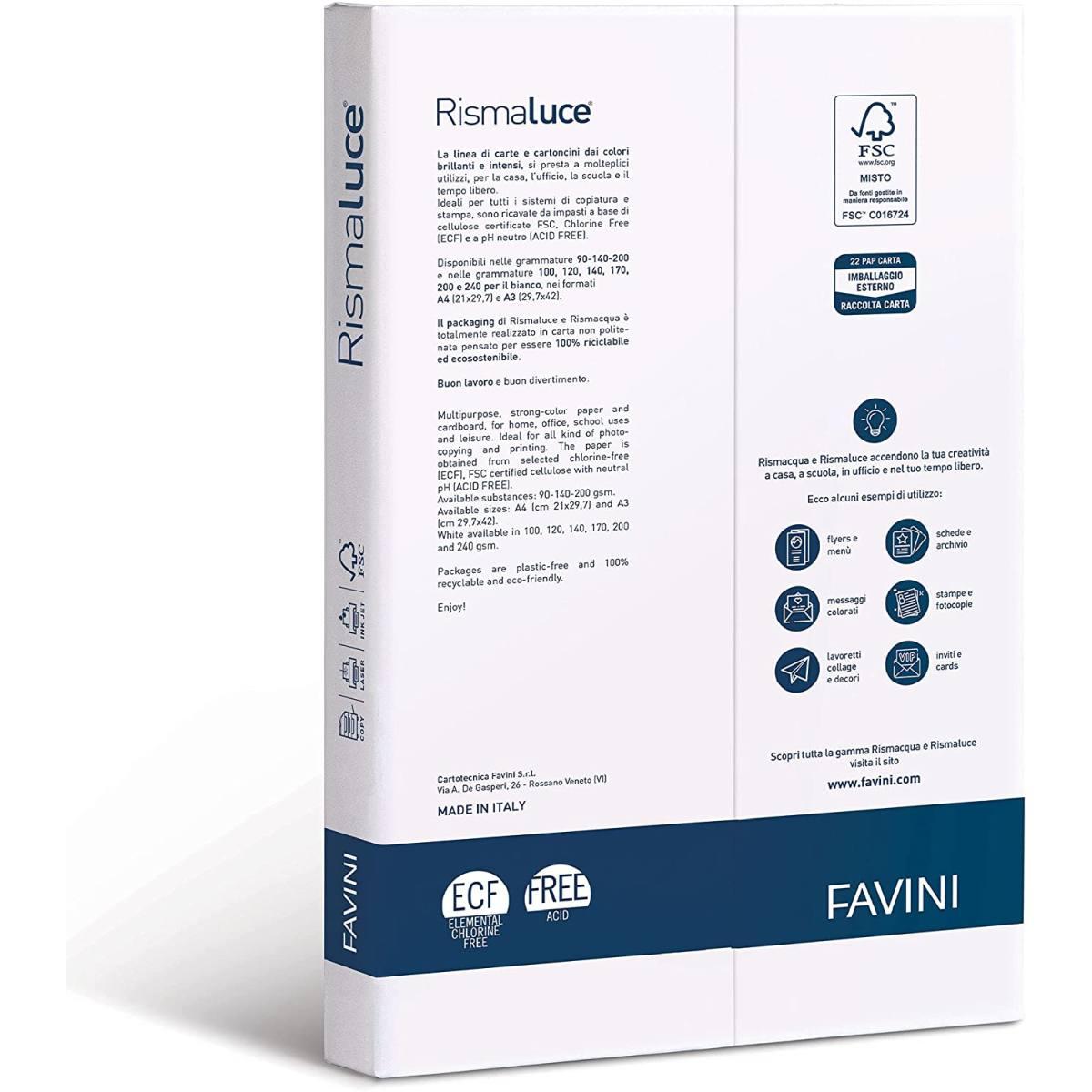 Favini - rismaluce bianco - formato a3 -