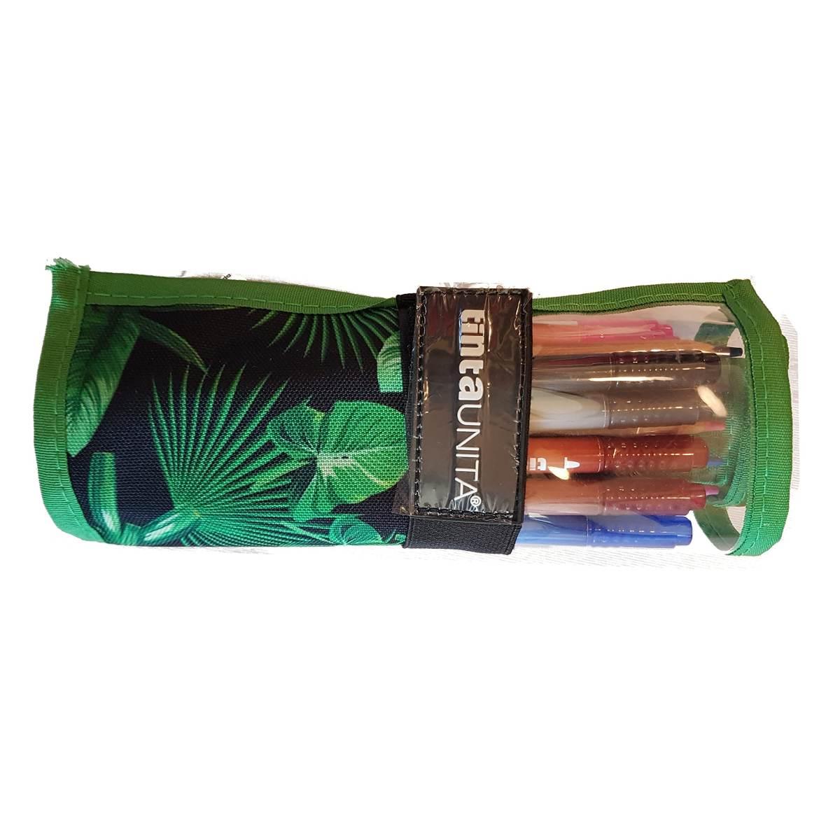 Tinta unita - rotolo colori - 12 pastelli acquerellabili + 18 pennarelli a doppia punta pennello