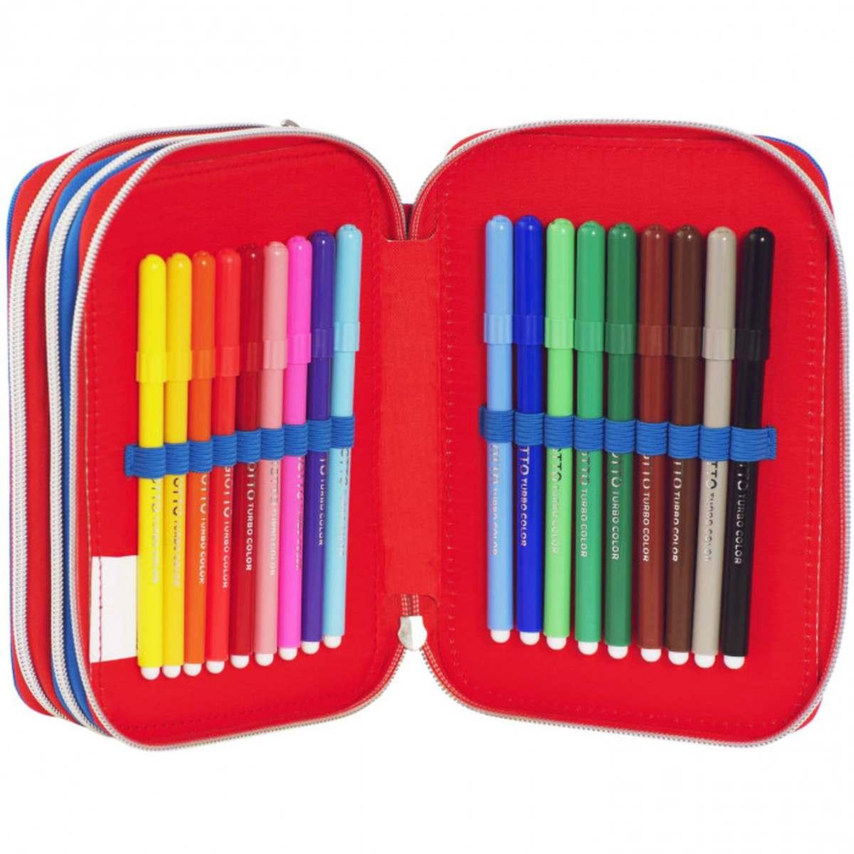 Astuccio 3 zip mariokart con penna cancellabile frixion