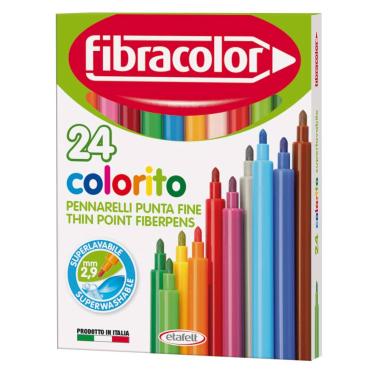 Fibracolor 24 pennarelli punta fine colorito