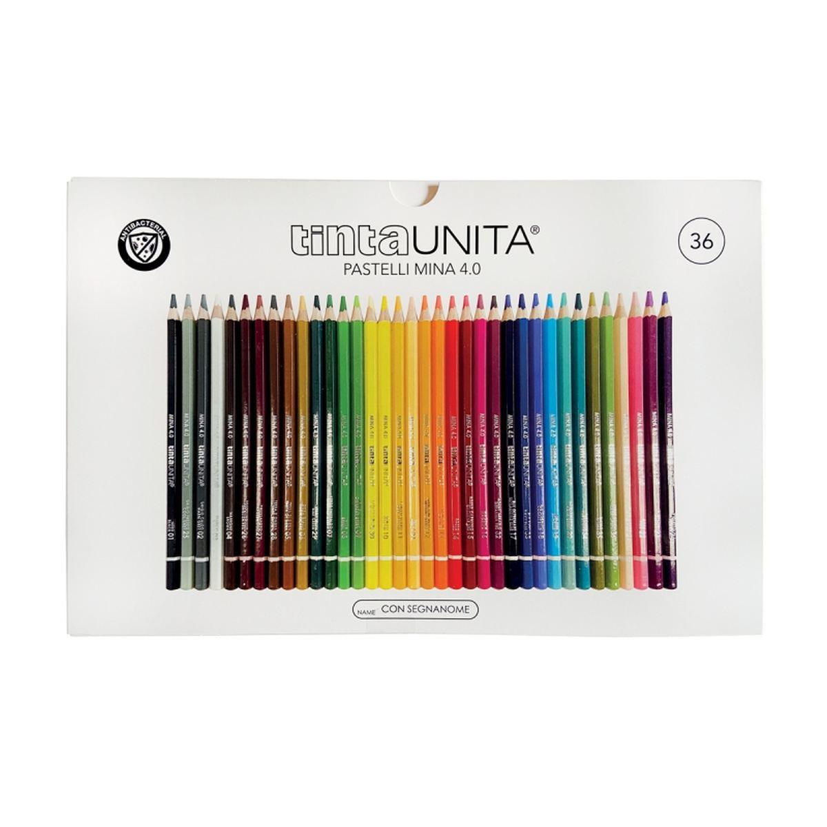 Tintaunita - pastelli colorati - mina 4,0 mm - confezione da 36 pz