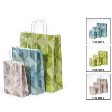 Star - cubista bags - busta carta kraft da 100 gr/m2 - formato 32 x 12 x 41 cm -