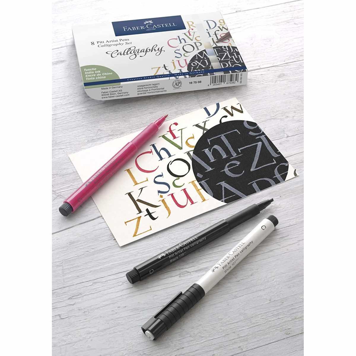 Faber-castell - calligraphy set - 4 pitt artist pens