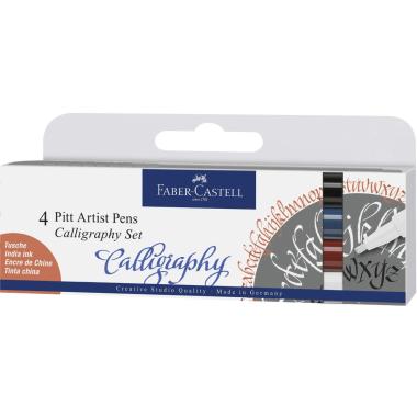 Faber-castell - calligraphy set - 4 pitt artist pens