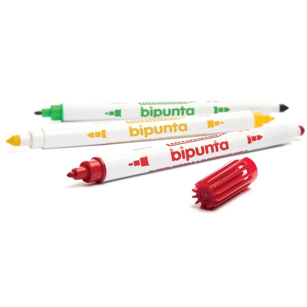 Fibracolor 12 pennarelli bipunta fine e grossa