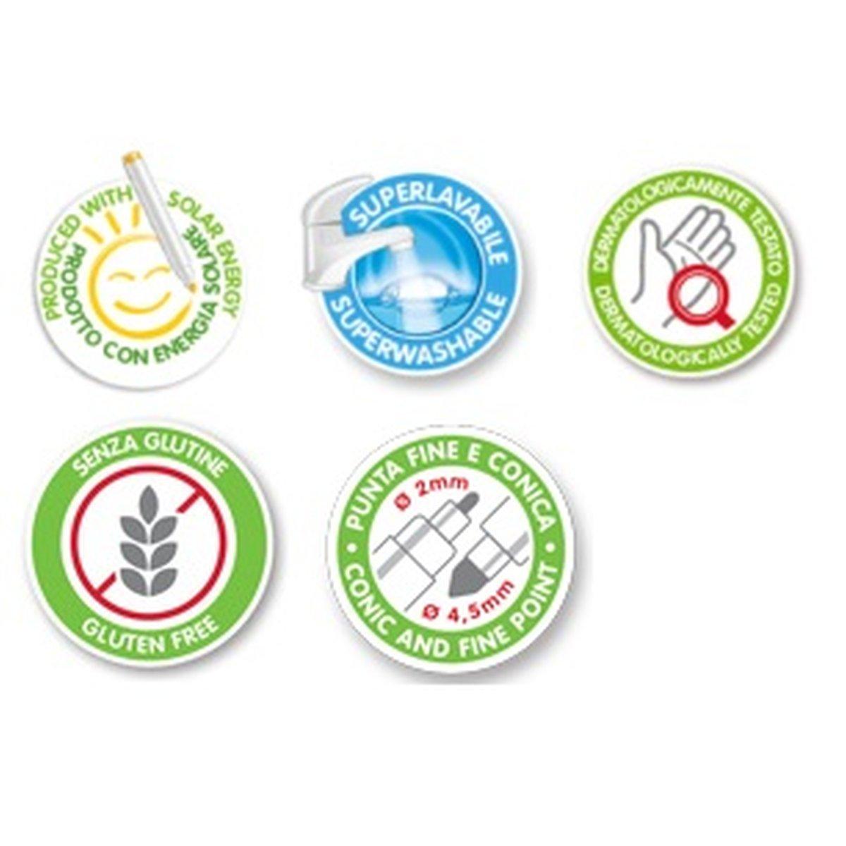 Fibracolor 12 pennarelli bipunta fine e grossa