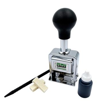 Lebez - timbro numeratore automatico in acciao - 6 cifre - carattere 5 mm