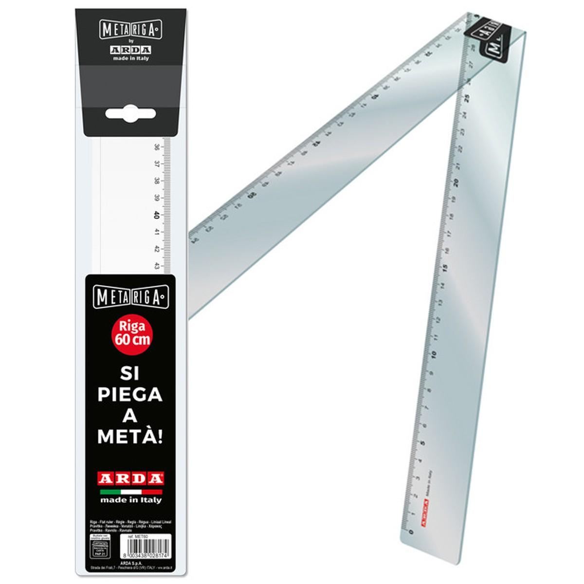 Riga disegno pieghevole metariga cm. 60 (cm. 30 piegata)