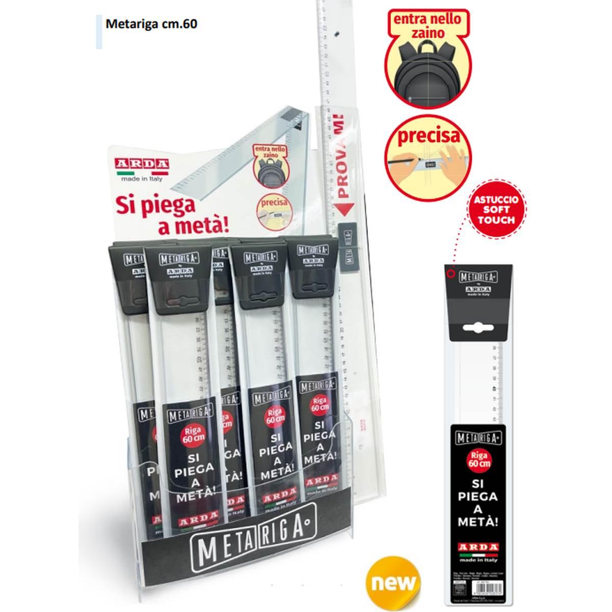 Riga disegno pieghevole metariga cm. 60 (cm. 30 piegata)