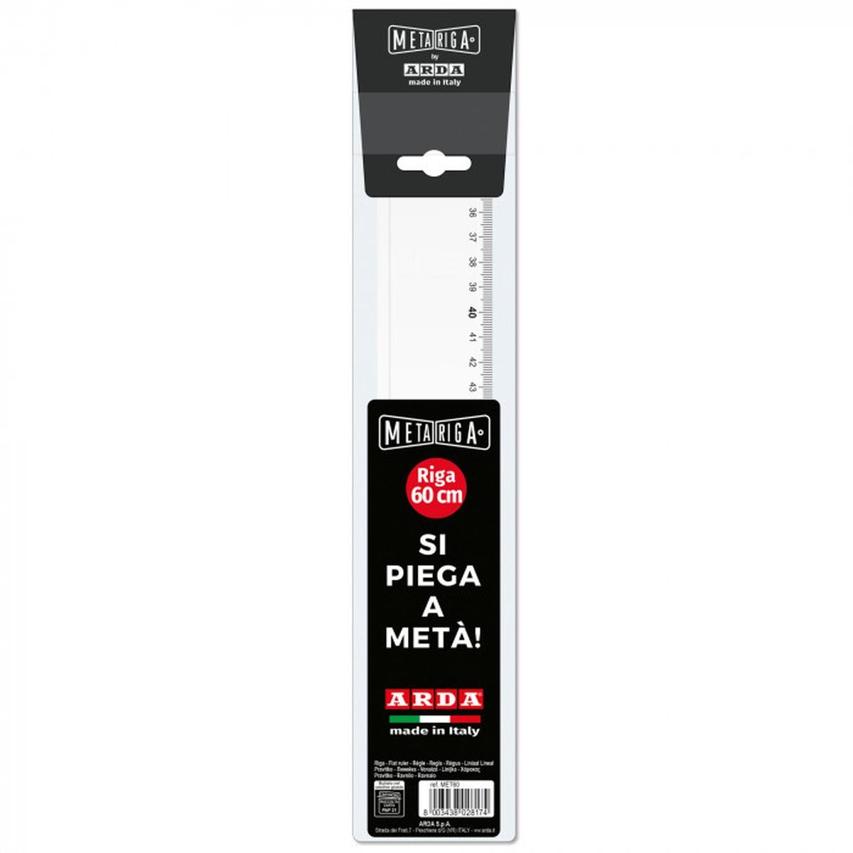Riga disegno pieghevole metariga cm. 60 (cm. 30 piegata)