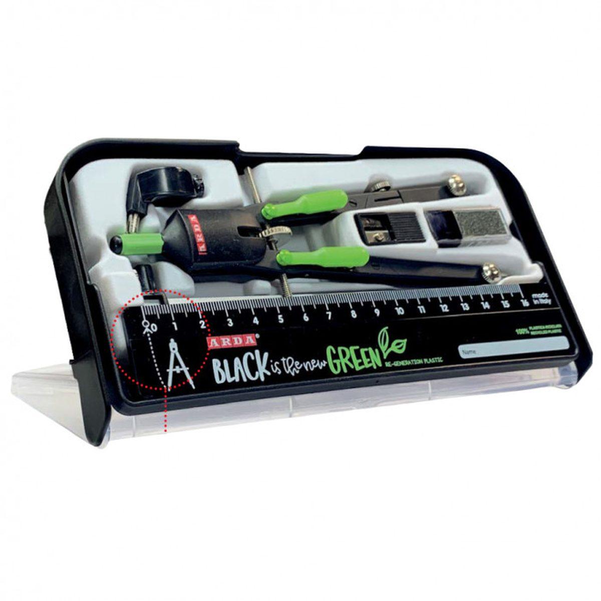 Arda - balaustrone in metallo con frizione e prolunga in smart box - nero