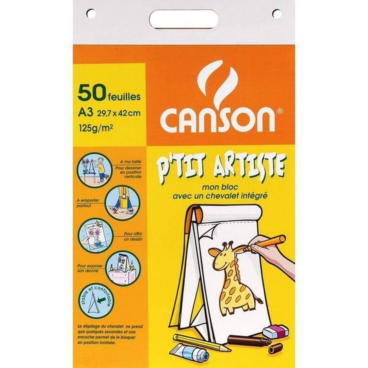 Canson - blocco cavalletto - 50 fg - a3 - 125 gr/m2