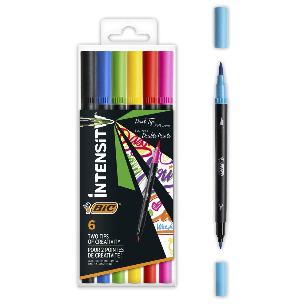 Bic intensity - two tips of creativity !!! punta brush e punta fine
