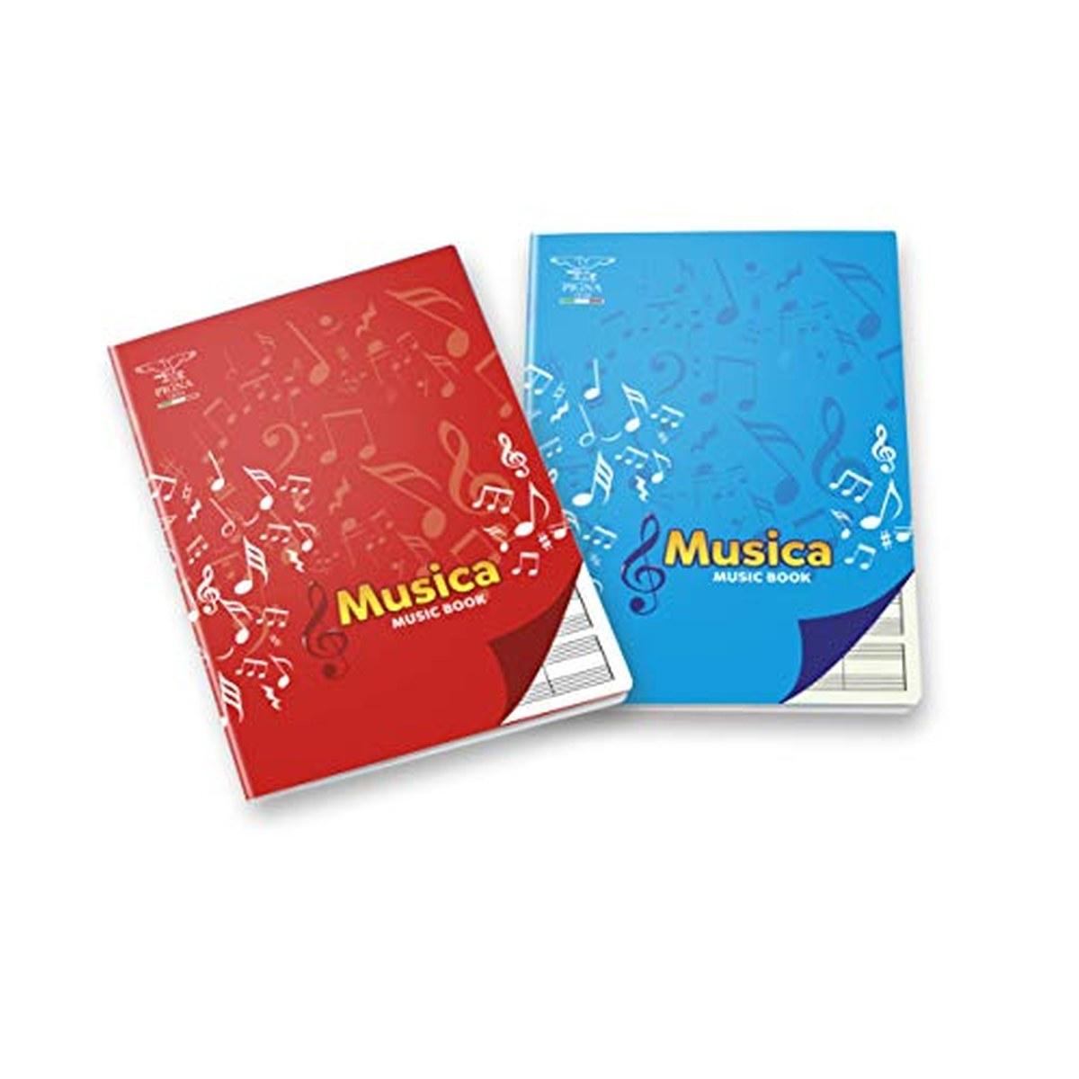 Pigna - maxi musica - 16 fogli - formato a4 - 12 pentagrammi con intercalare