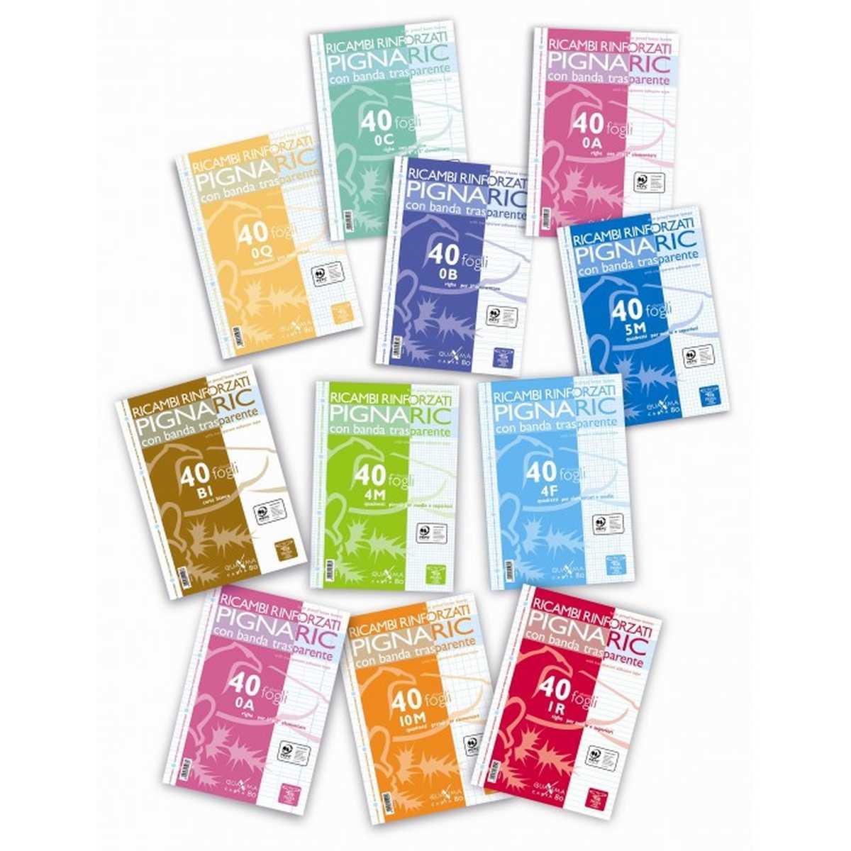 Pigna - ricambi rinforzati bianchi - 40 fg - a4 - 80 gr