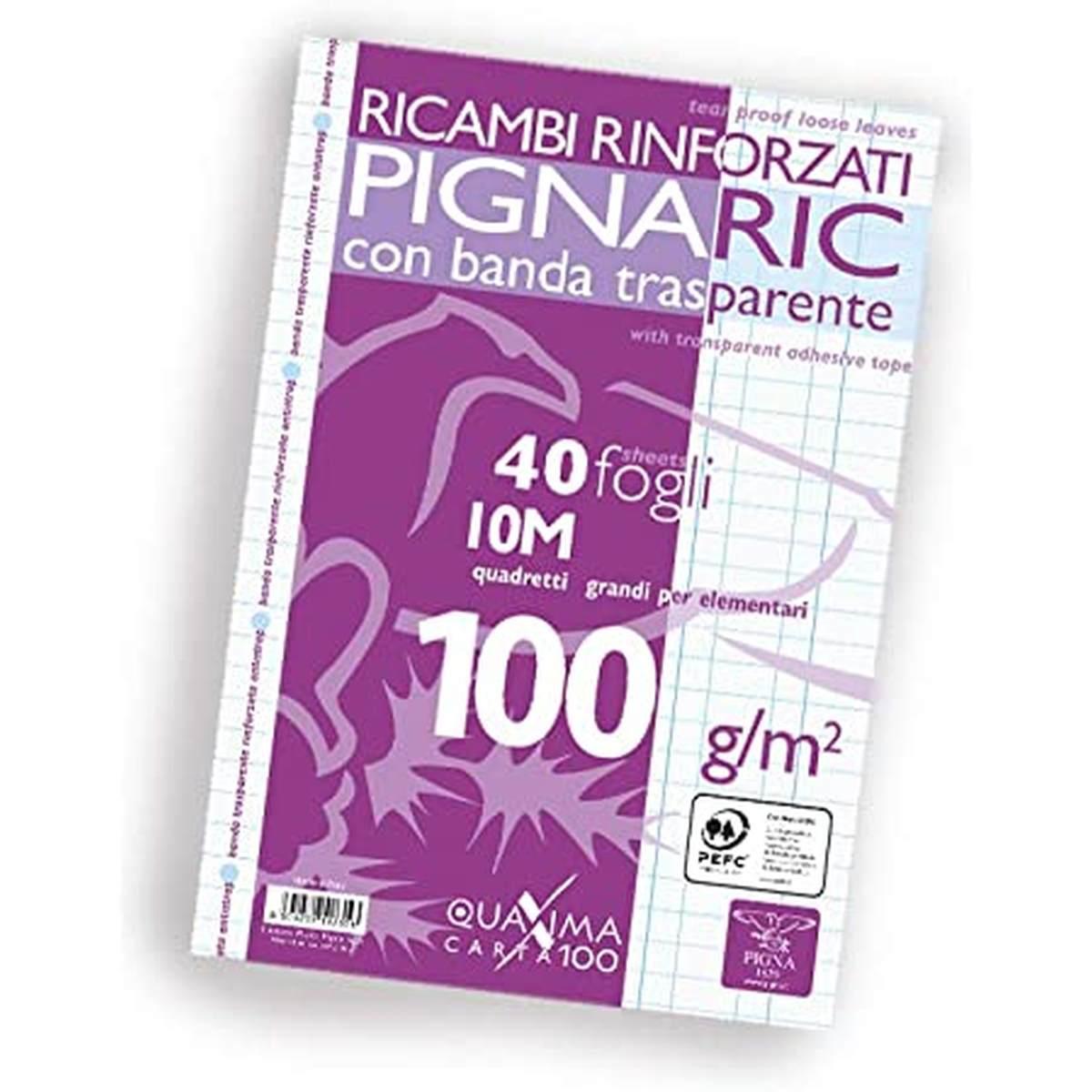 Pigna - ricambi rinforzati bianchi - 40 fg - a4 - 80 gr