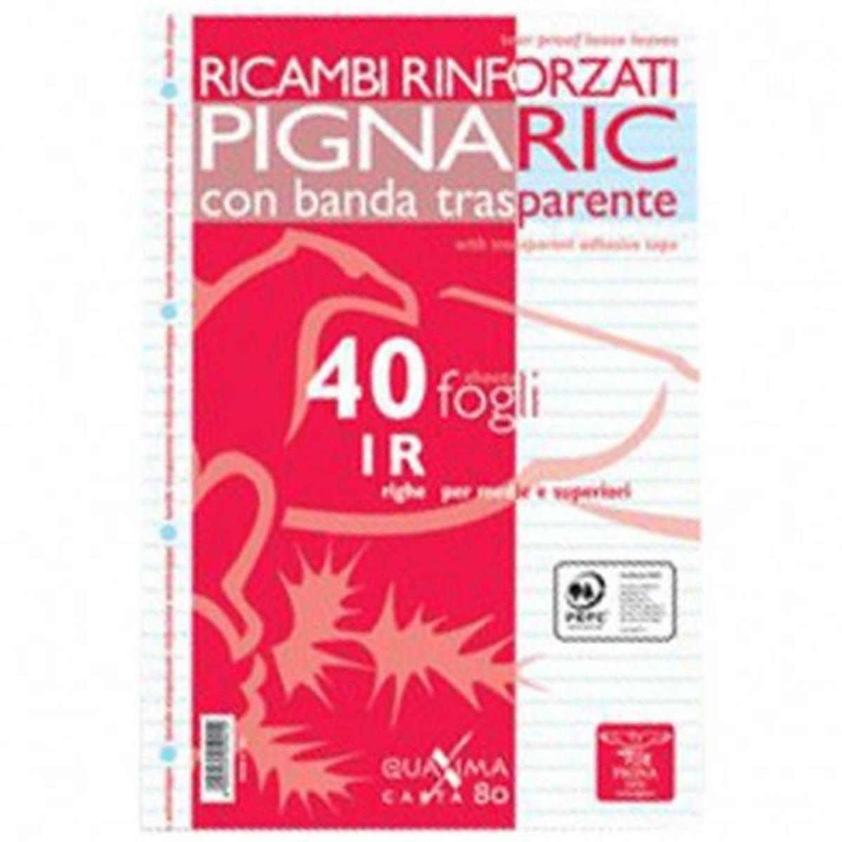 Pigna - ricambi rinforzati bianchi - 40 fg - a5 - 80 gr