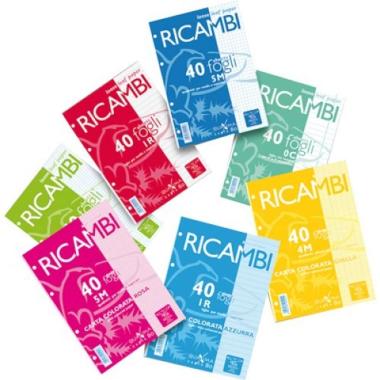 Pigna - ricambi rinforzati bianchi - 40 fg - a4 - 100 gr