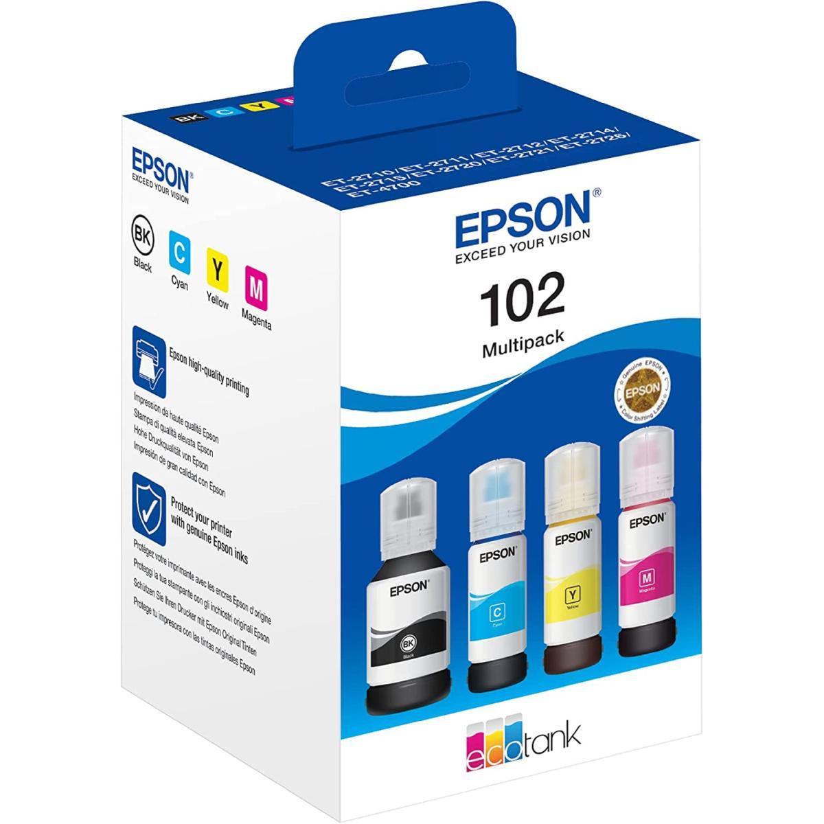 Epson 102 cmjn - ecotank 4-colour multipack