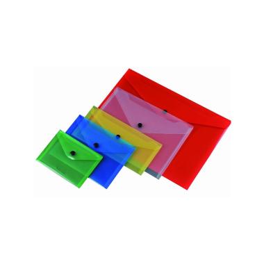 Datazone - busta in pp clear con bottone - formato a4 -