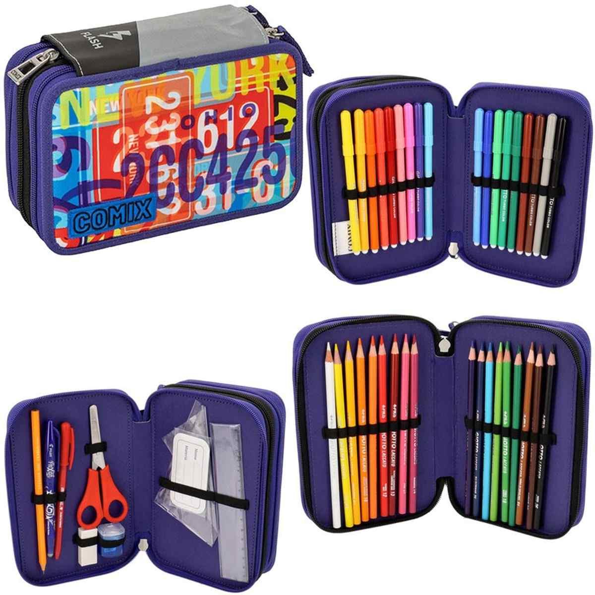 Comix flash - astuccio 3 zip con corredo