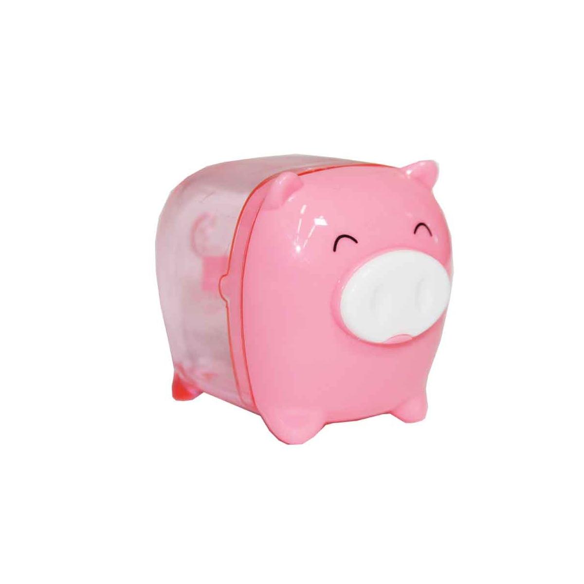 Deli - temperino ad 1 foro con contenitore - forma maialino