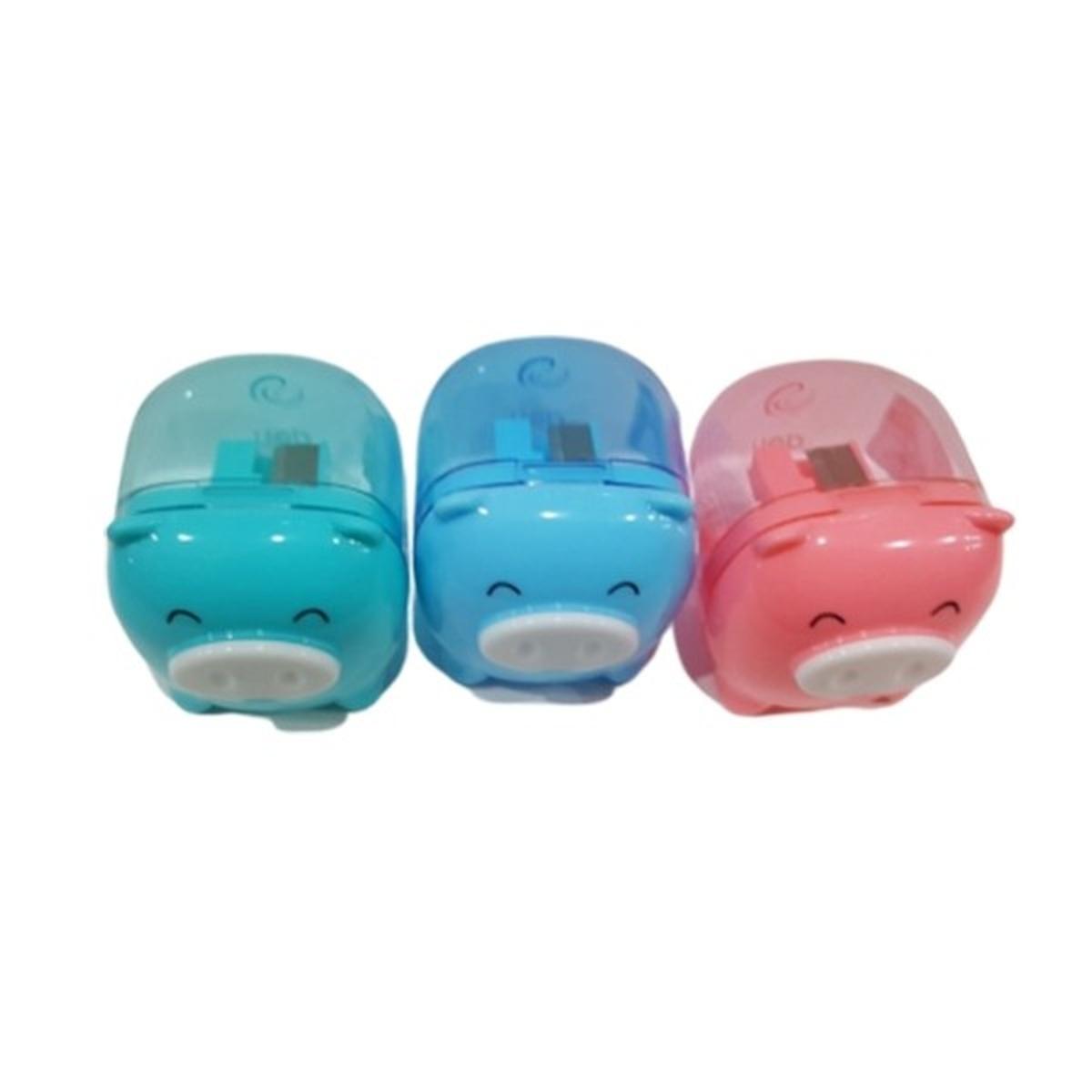 Deli - temperino ad 1 foro con contenitore - forma maialino