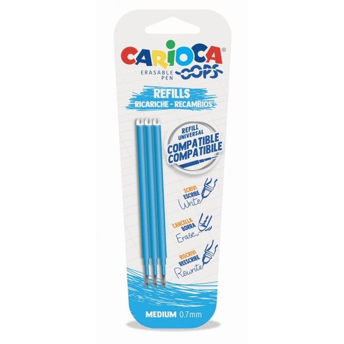 Carioca - oops pop refill penna cancellabile - 0,7 mm