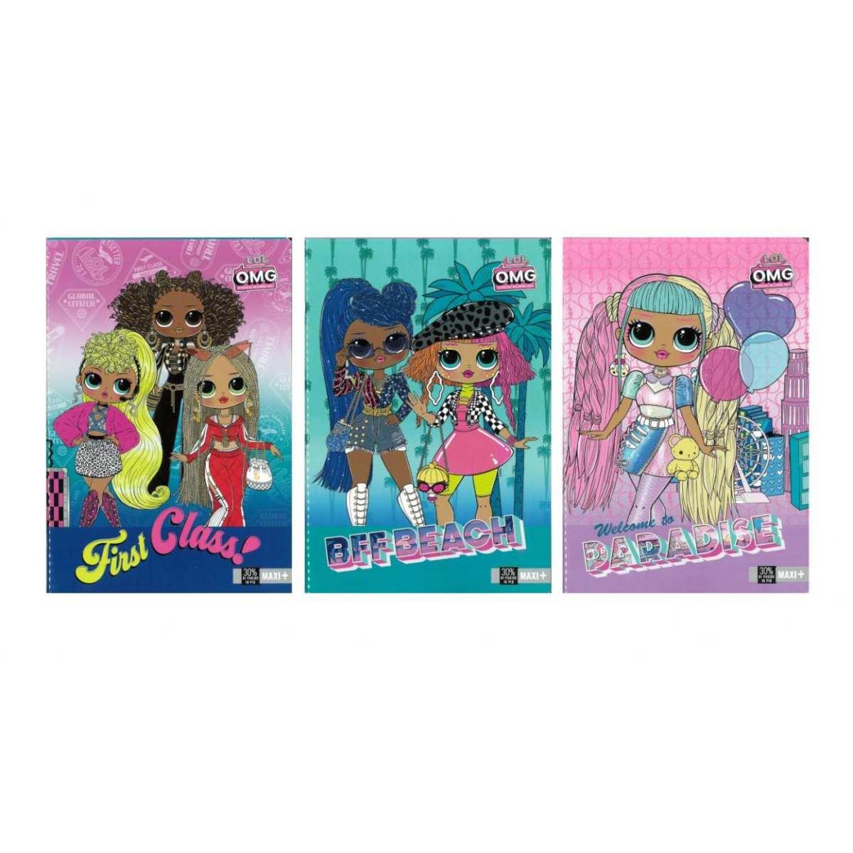 Maxi quaderno a4 +30% - 100 gr - lol surprise omg