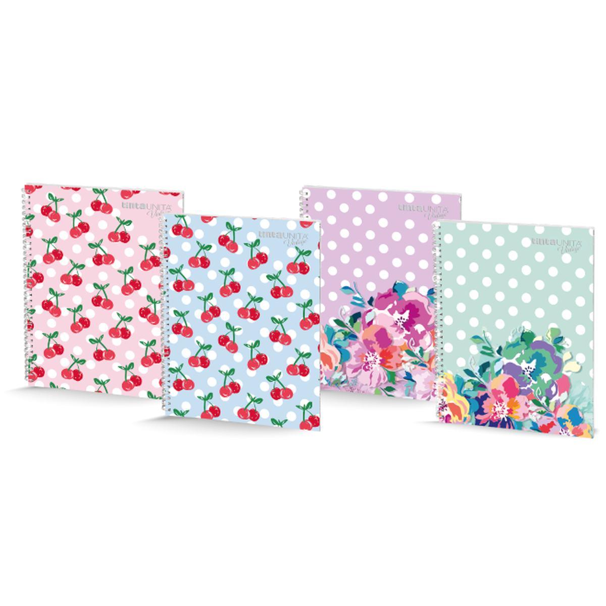 Tintaunita vintage - maxi quaderno a4 ppl con spirale - carta 80 gr - 70 fogli - no fori